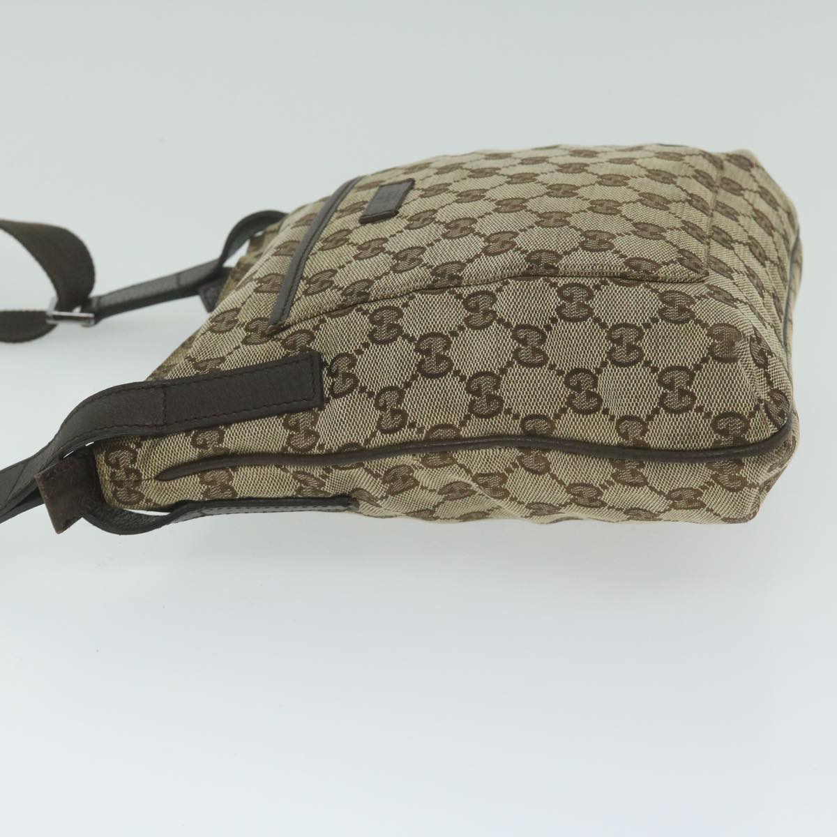 GUCCI GG Canvas Shoulder Bag Beige 122793 Auth ki3975