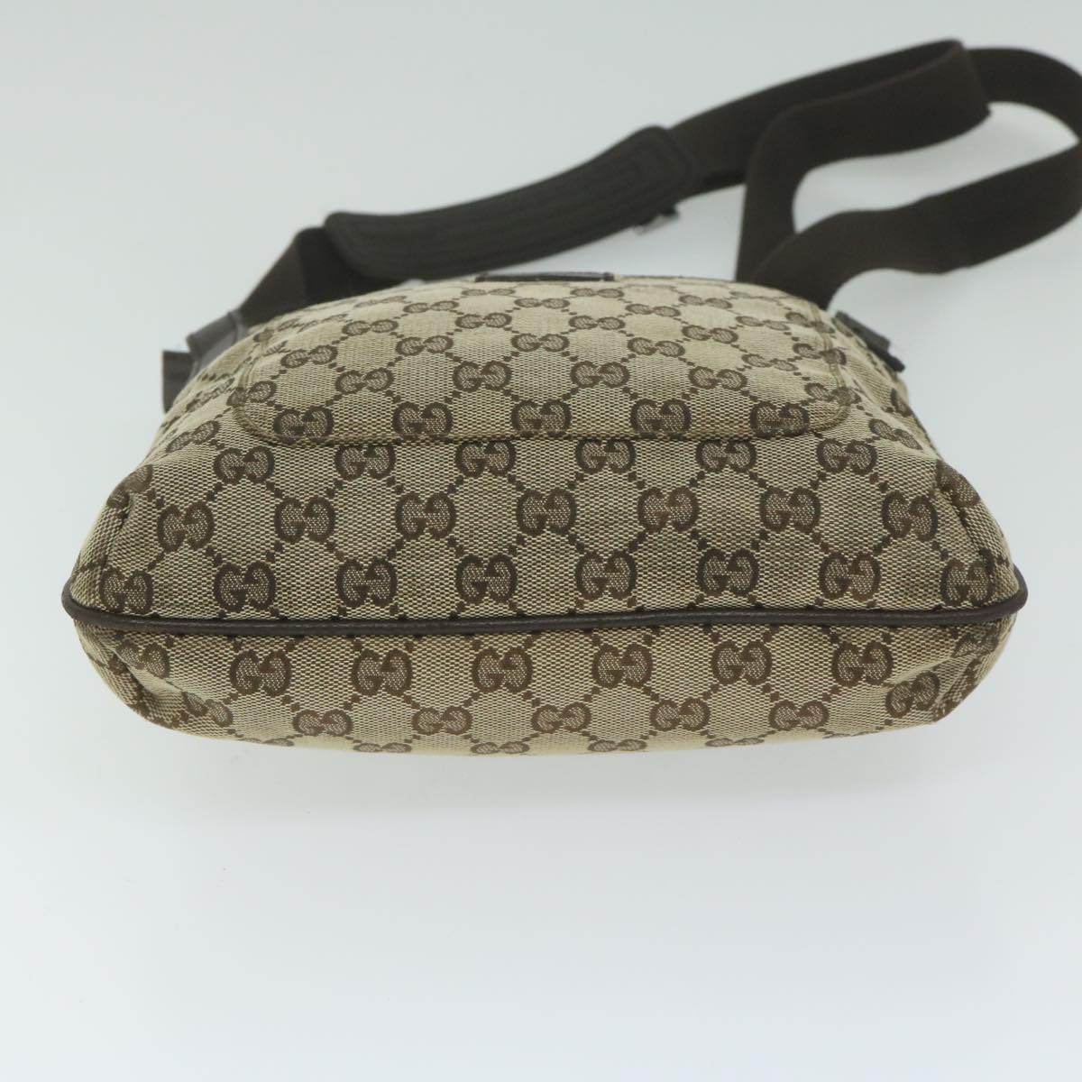 GUCCI GG Canvas Shoulder Bag Beige 122793 Auth ki3975