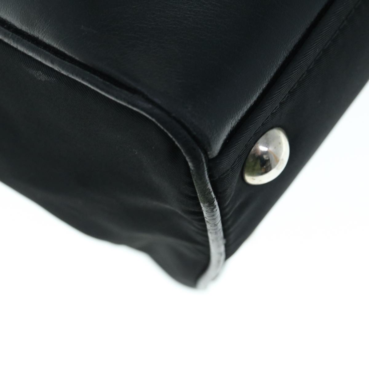 PRADA Hand Bag Nylon Black Auth ki3990