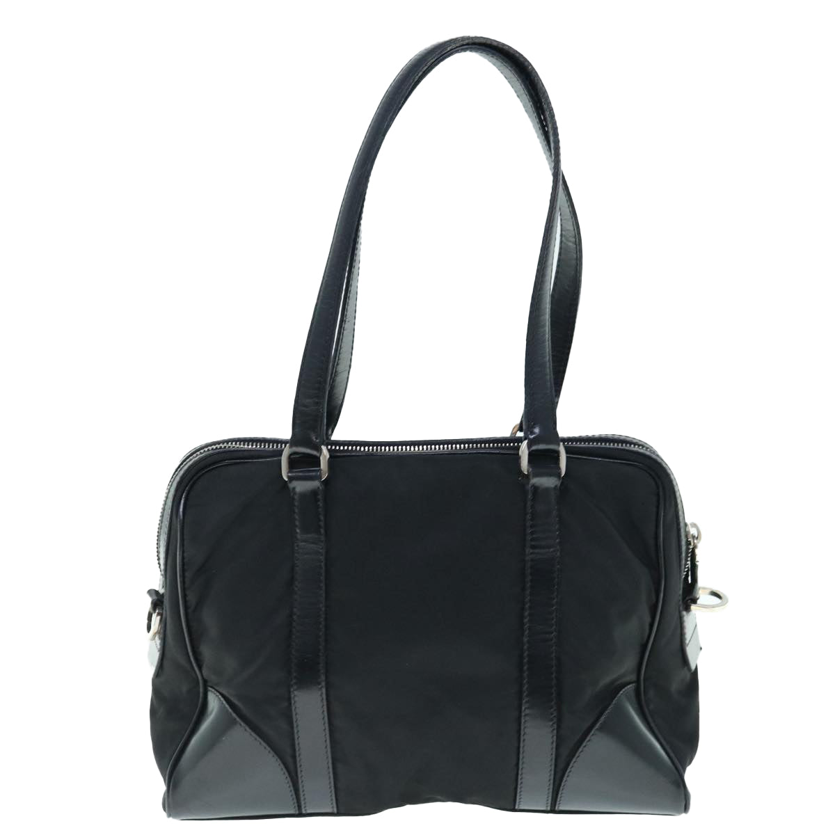 PRADA Hand Bag Nylon Black Auth ki3990 - 0