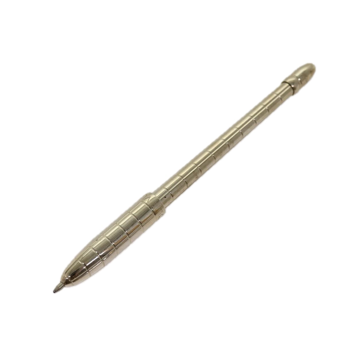 LOUIS VUITTON Styro Agenda Ballpoint Pen Metal Silver LV Auth ki4020