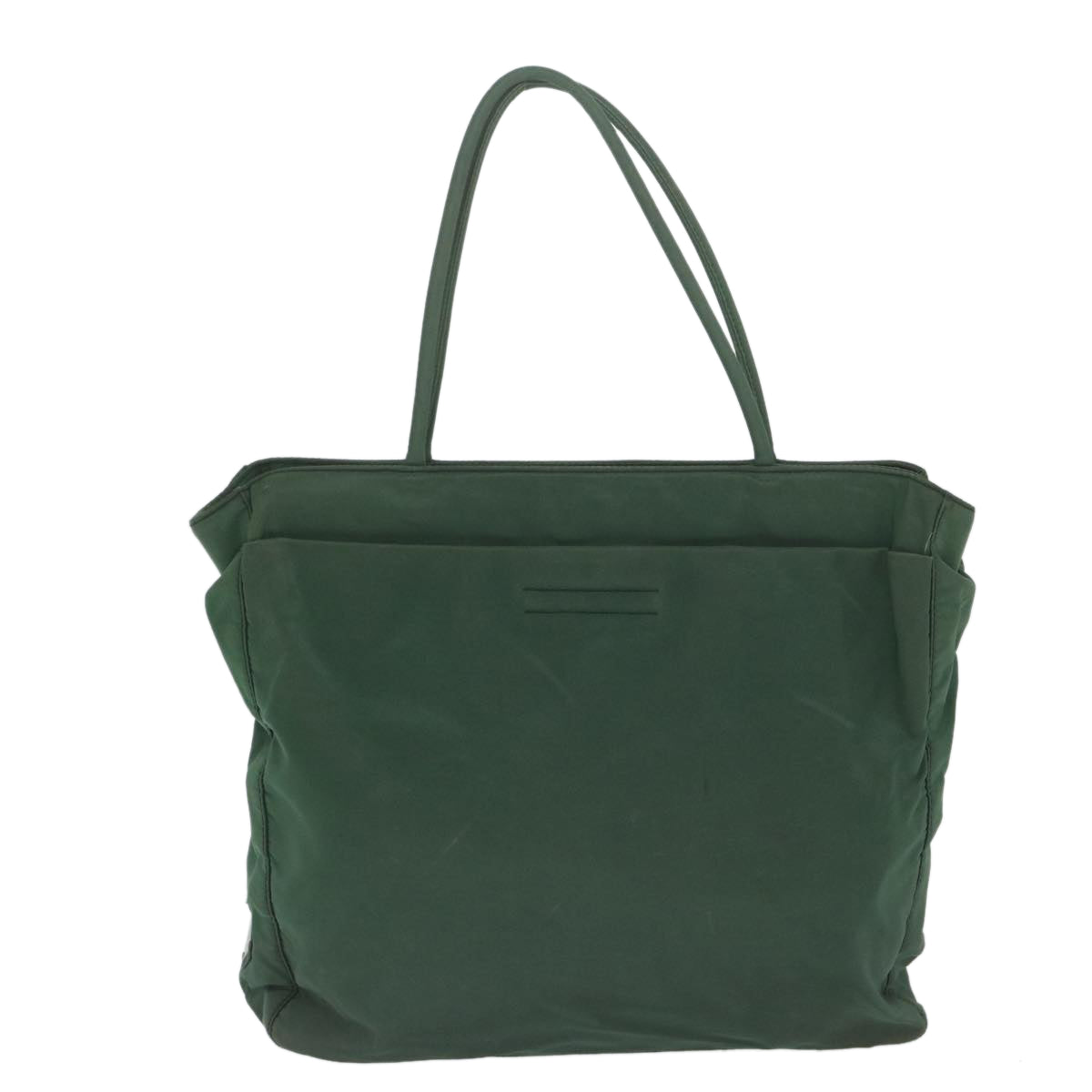 PRADA Tote Bag Nylon Green Auth ki4037