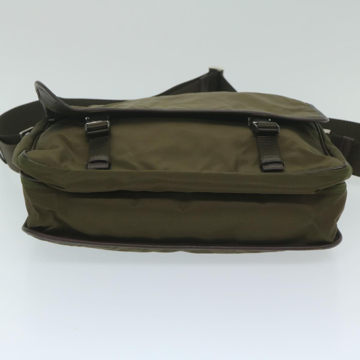 PRADA Shoulder Bag Nylon Khaki Auth ki4039