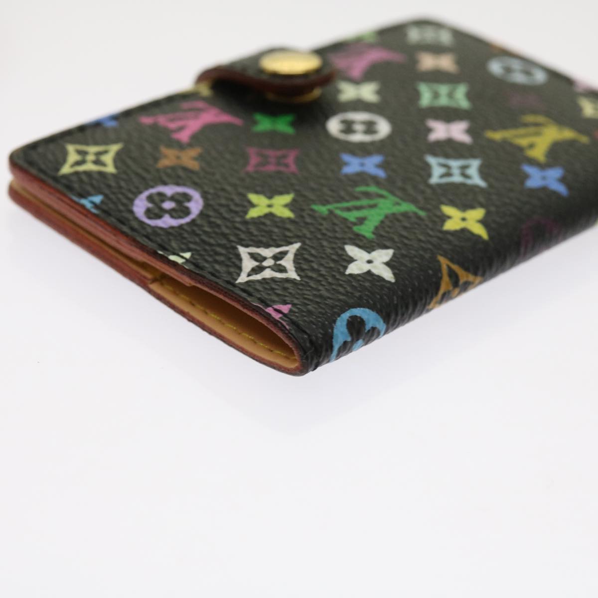 LOUIS VUITTON Multicolor Carne de Val Agenda Note Cover Black M92652 Auth ki4040