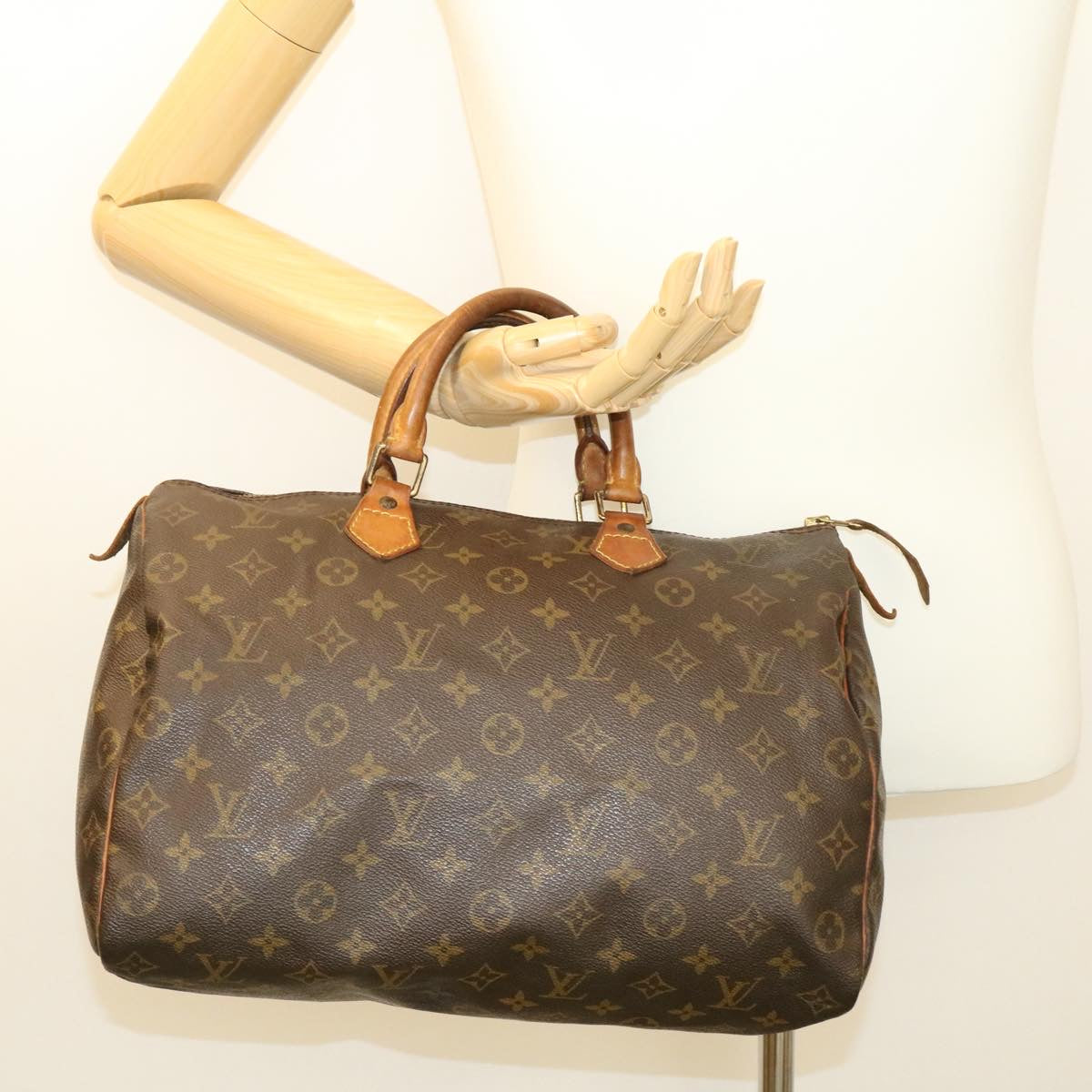 LOUIS VUITTON Monogram Speedy 35 Handbag M41524 LV Auth ki994