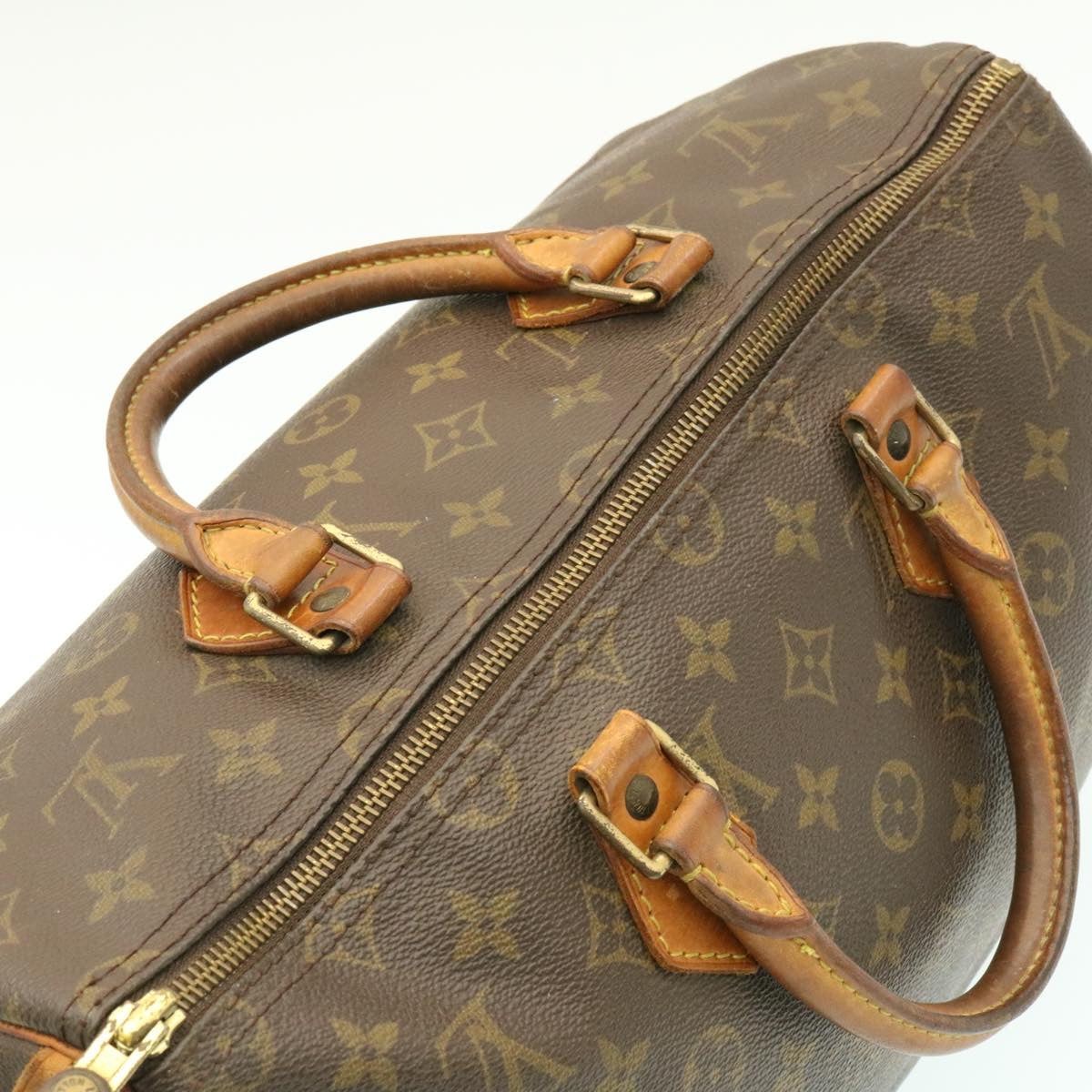 LOUIS VUITTON Monogram Speedy 35 Handbag M41524 LV Auth ki994