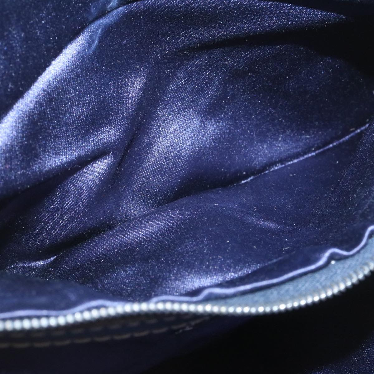 FENDI Zucchino Canvas Hand Bag Navy Blue Auth kk054