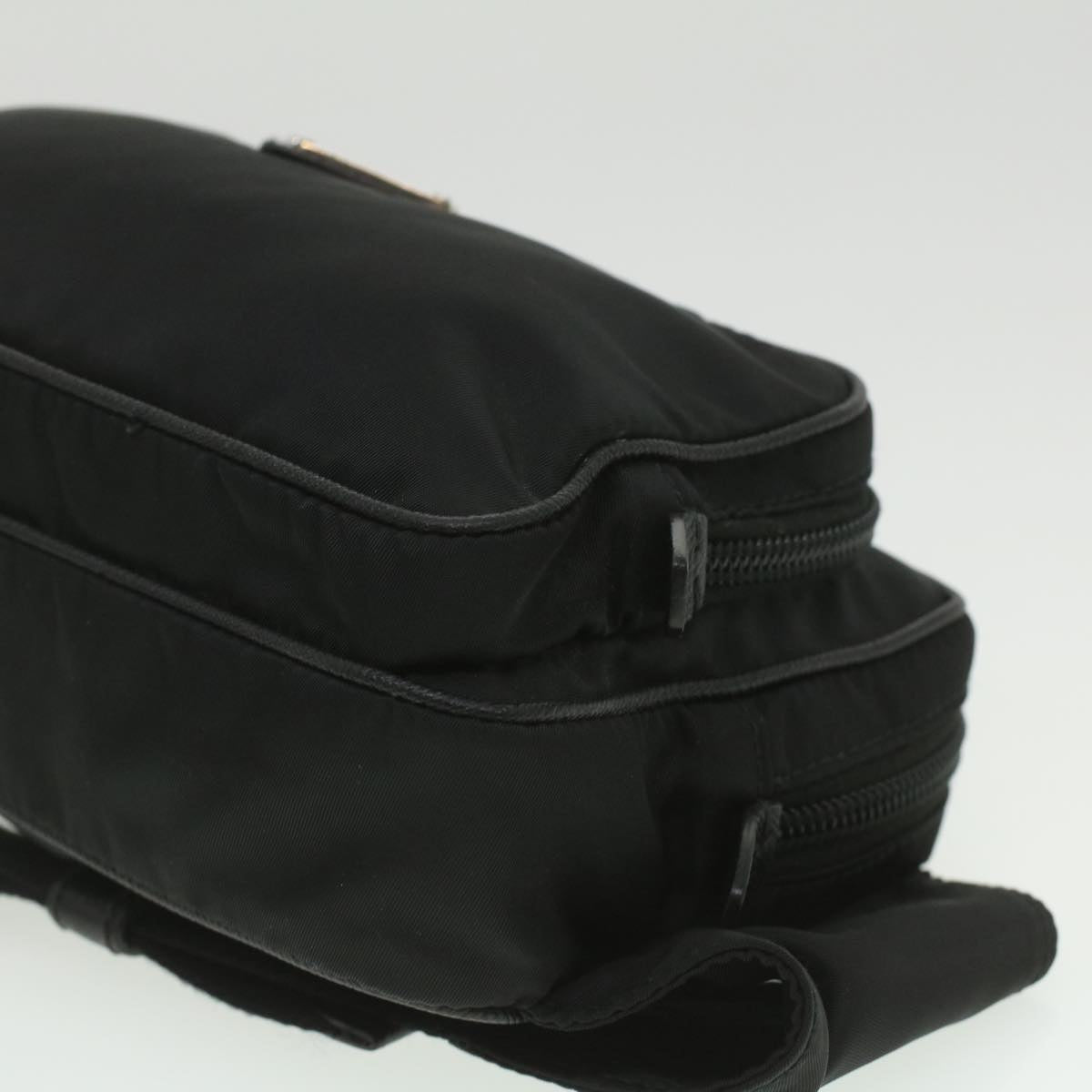 PRADA Waist Bag Nylon Black 1BL010 Auth kk155
