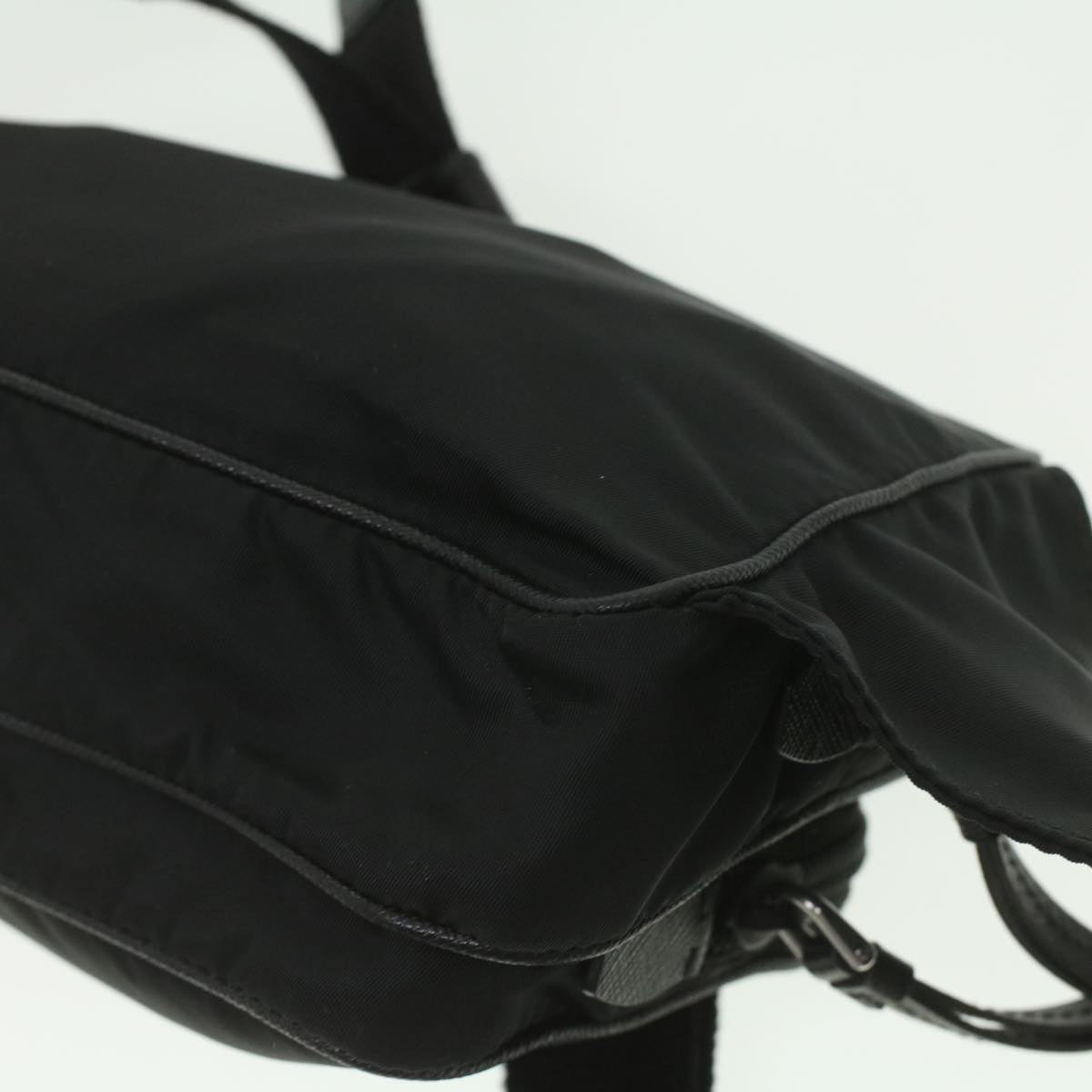 PRADA Waist Bag Nylon Black 1BL010 Auth kk155