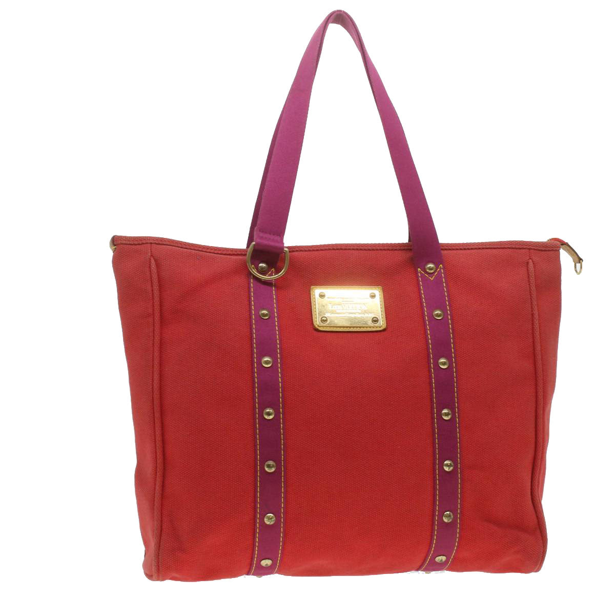 LOUIS VUITTON Antigua Cabas GM Tote Bag Rouge M40031 LV Auth kk158