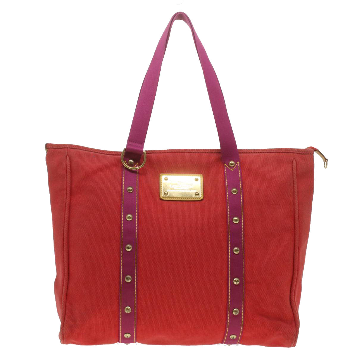 LOUIS VUITTON Antigua Cabas GM Tote Bag Rouge M40031 LV Auth kk158