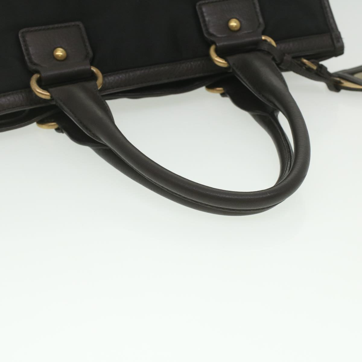 PRADA Hand Bag Nylon 2way Black Auth kk163