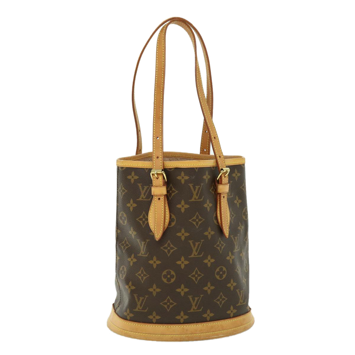 LOUIS VUITTON Monogram Bucket PM Shoulder Bag M42238 LV Auth kk191