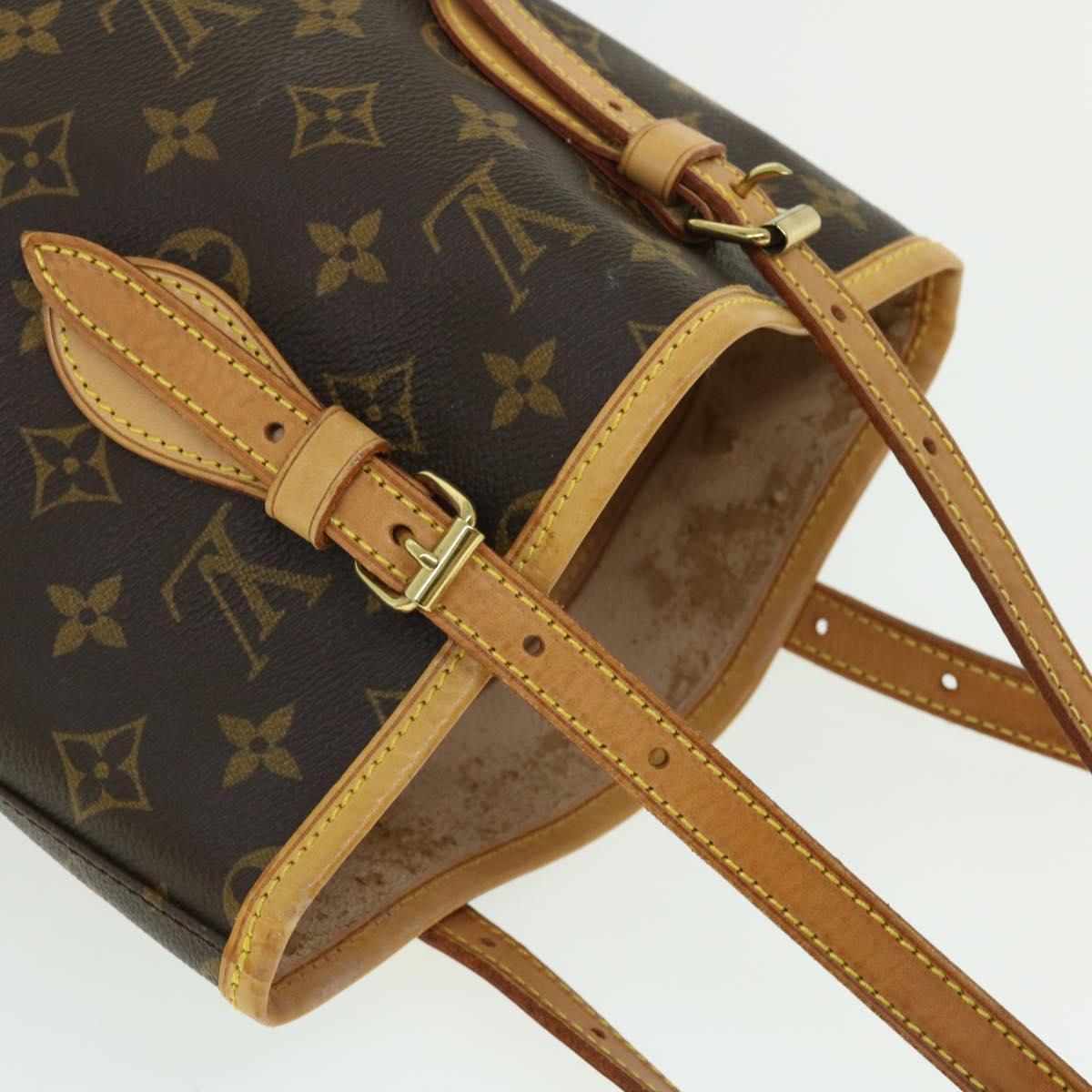 LOUIS VUITTON Monogram Bucket PM Shoulder Bag M42238 LV Auth kk191