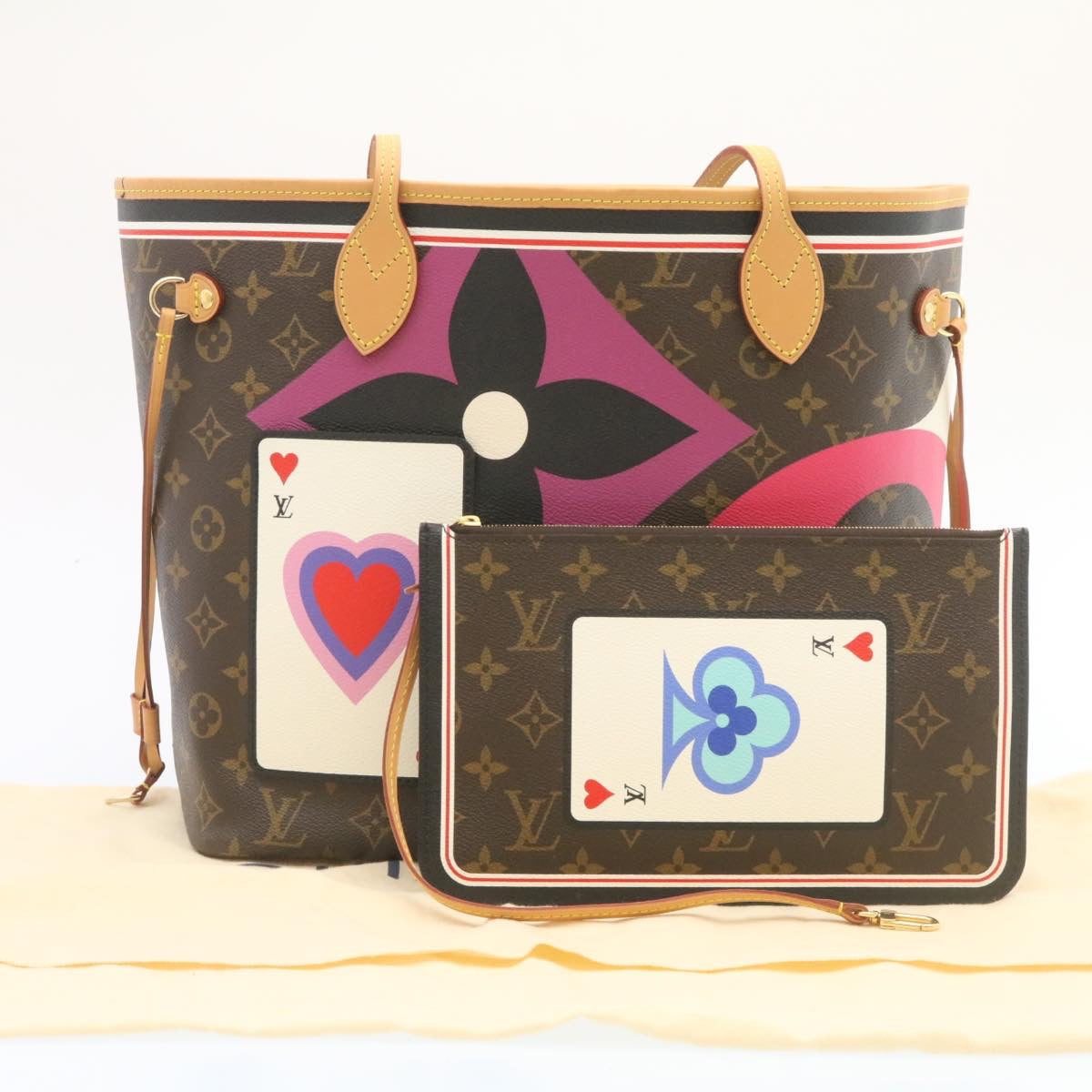 LOUIS VUITTON Monogram Game On Neverfull MM Tote Bag M57452 LV Auth knn013