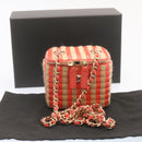 CHANEL Vanity Chain Shoulder Pouch Hemp Pink CC Auth knn023-28