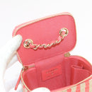 CHANEL Vanity Chain Shoulder Pouch Hemp Pink CC Auth knn023-33
