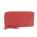 LOUIS VUITTON Monogram Empreinte Zippy Wallet Red M60017 LV Auth knn040-1