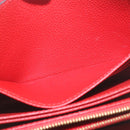 LOUIS VUITTON Monogram Empreinte Zippy Wallet Red M60017 LV Auth knn040-18