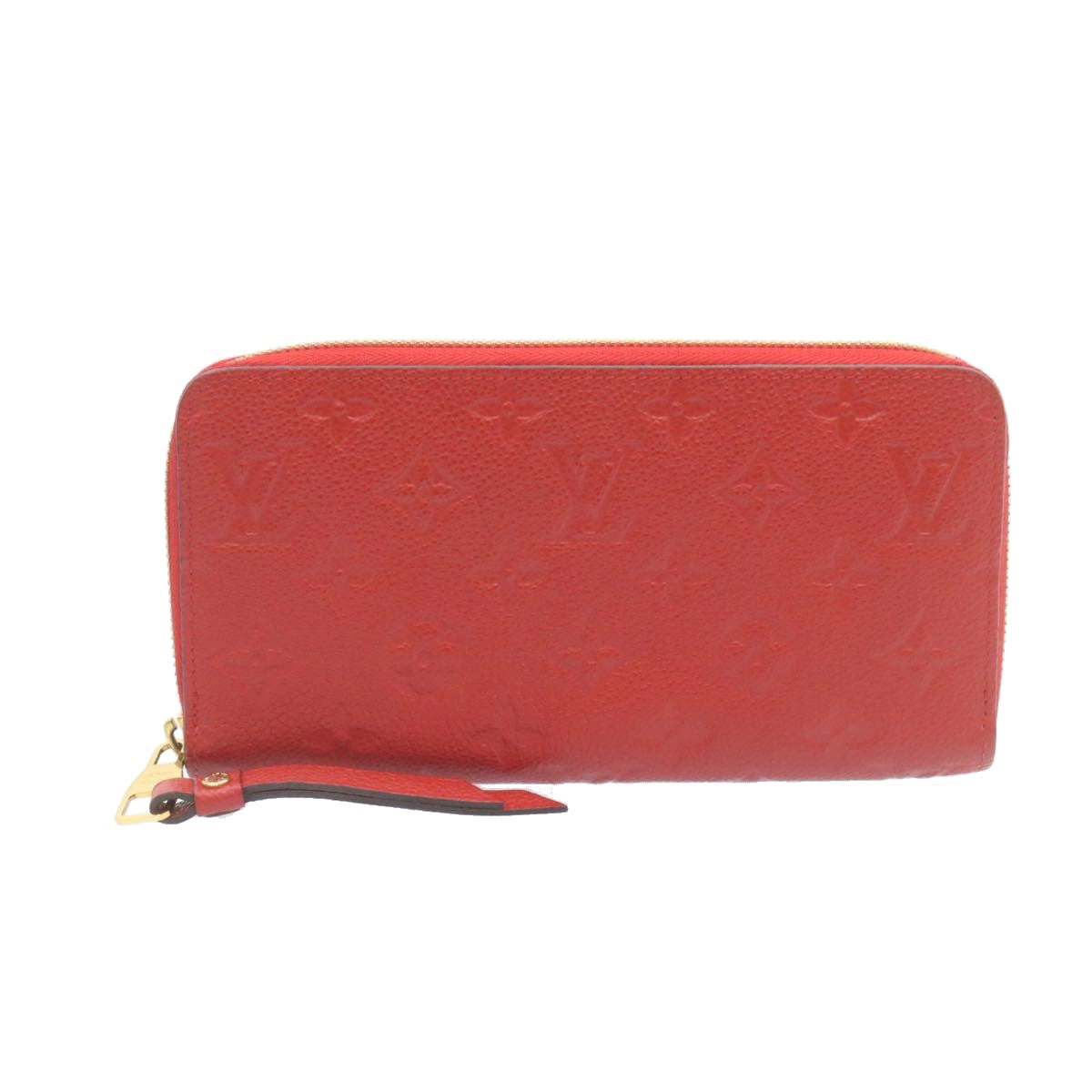 LOUIS VUITTON Monogram Empreinte Zippy Wallet Red M60017 LV Auth knn040 - 0