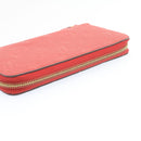 LOUIS VUITTON Monogram Empreinte Zippy Wallet Red M60017 LV Auth knn040-4