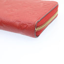 LOUIS VUITTON Monogram Empreinte Zippy Wallet Red M60017 LV Auth knn040-13