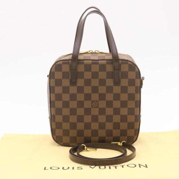 LOUIS VUITTON Damier Ebene Spontini Hand Bag SP Order N48021 LV Auth knn072