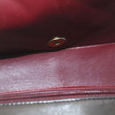 CHANEL Chain Turn Lock Diana Matelasse Shoulder Bag Lamb Skin Black Auth knn076-10