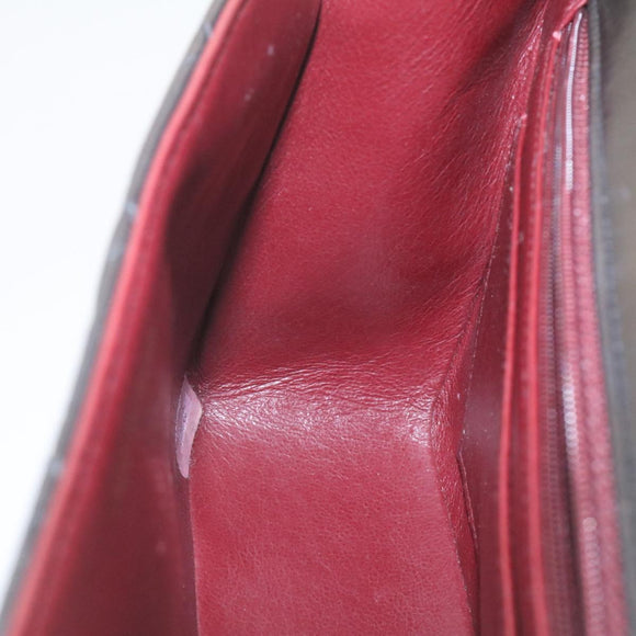 CHANEL Chain Turn Lock Diana Matelasse Shoulder Bag Lamb Skin Black Auth knn076