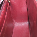 CHANEL Chain Turn Lock Diana Matelasse Shoulder Bag Lamb Skin Black Auth knn076-20