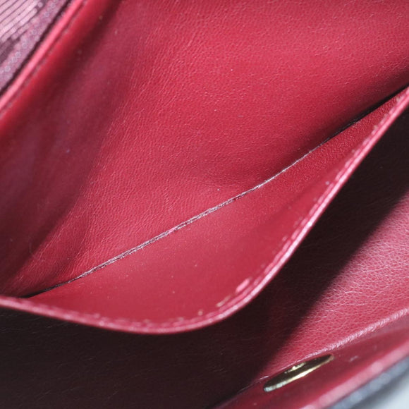 CHANEL Chain Turn Lock Diana Matelasse Shoulder Bag Lamb Skin Black Auth knn076