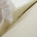 CHANEL Matelasse Double Flap Chain Shoulder Bag Caviar Skin White CC Auth knn085-23