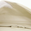 CHANEL Matelasse Double Flap Chain Shoulder Bag Caviar Skin White CC Auth knn085-9