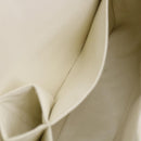 CHANEL Matelasse Double Flap Chain Shoulder Bag Caviar Skin White CC Auth knn085-31