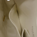 CHANEL Matelasse Double Flap Chain Shoulder Bag Caviar Skin White CC Auth knn085-32