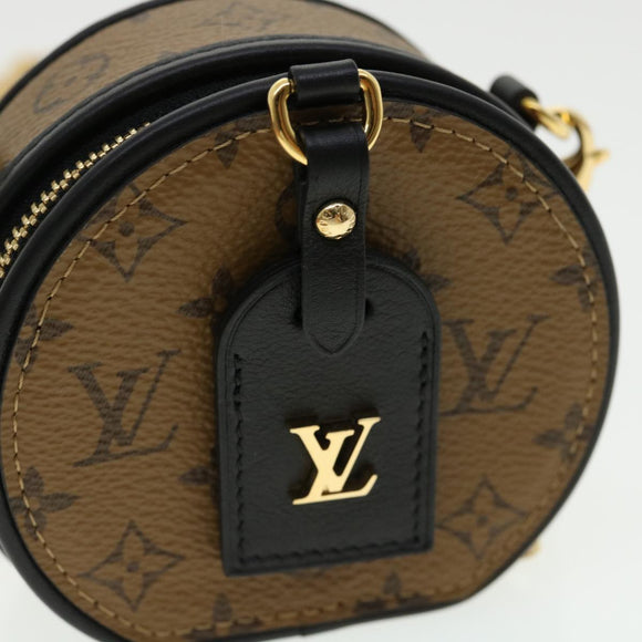 LOUIS VUITTON Monogram Reverse Boite Chapeau Shoulder Bag Brown M68577 LV knn091