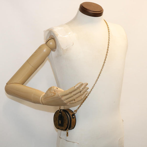 LOUIS VUITTON Monogram Reverse Boite Chapeau Shoulder Bag Brown M68577 LV knn091