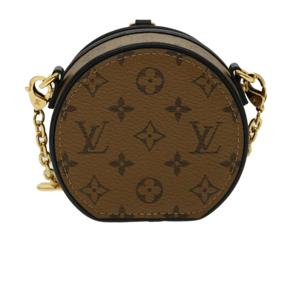 LOUIS VUITTON Monogram Reverse Boite Chapeau Shoulder Bag Brown M68577 LV knn091