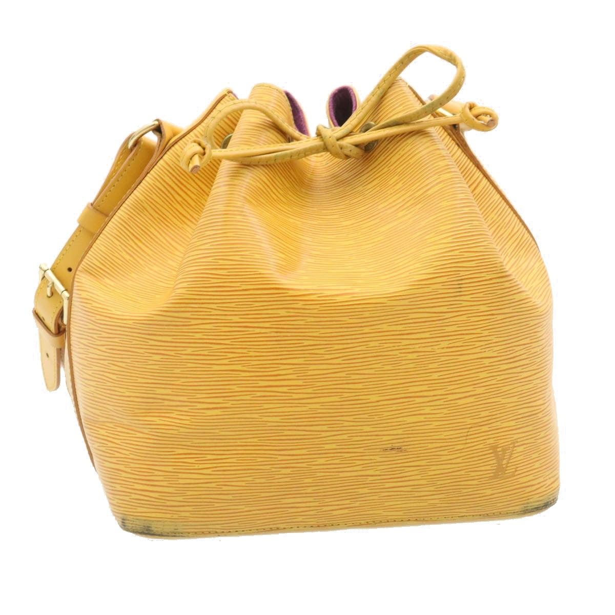 LOUIS VUITTON Epi Petit Noe Shoulder Bag Yellow M44109 LV Auth lt146