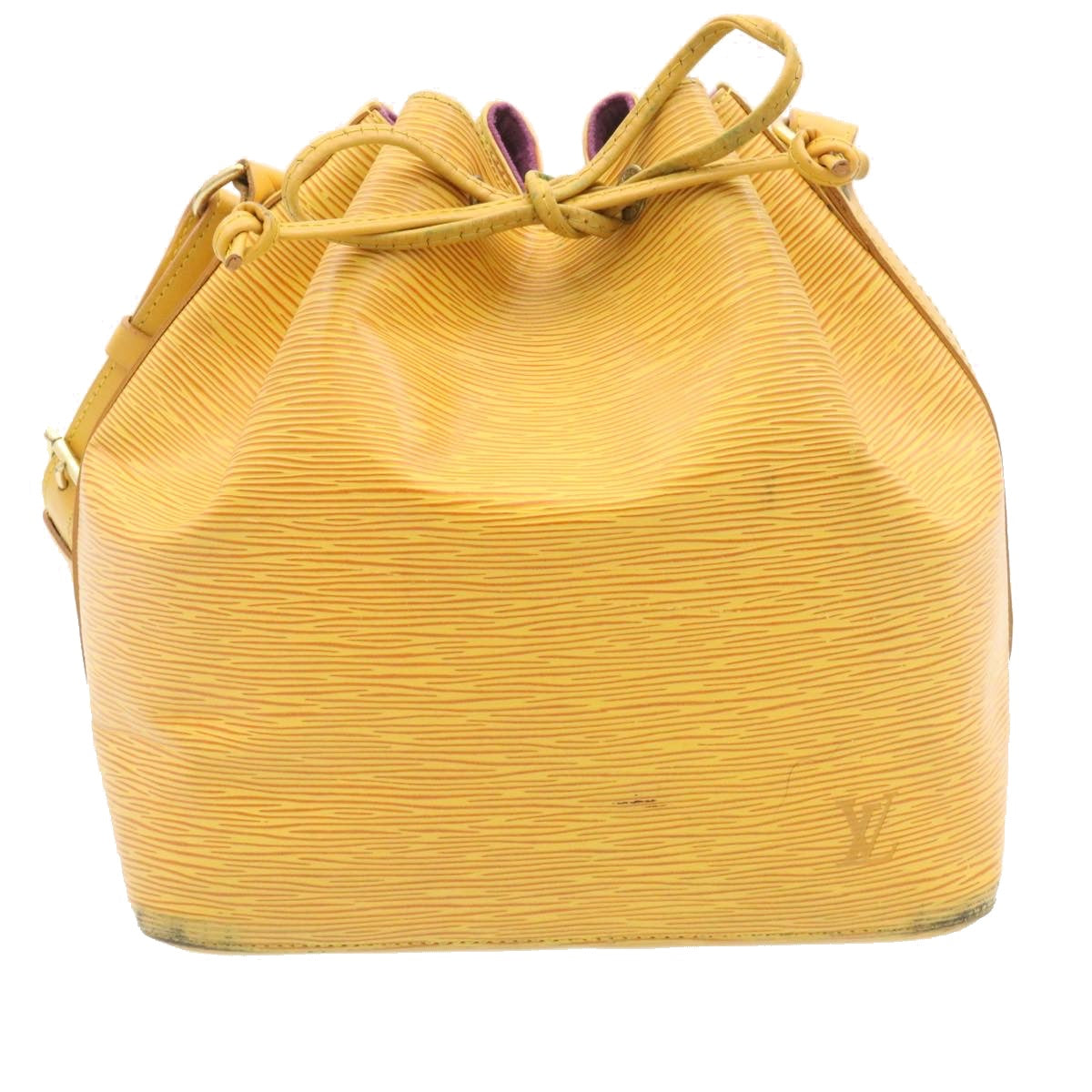 LOUIS VUITTON Epi Petit Noe Shoulder Bag Yellow M44109 LV Auth lt146