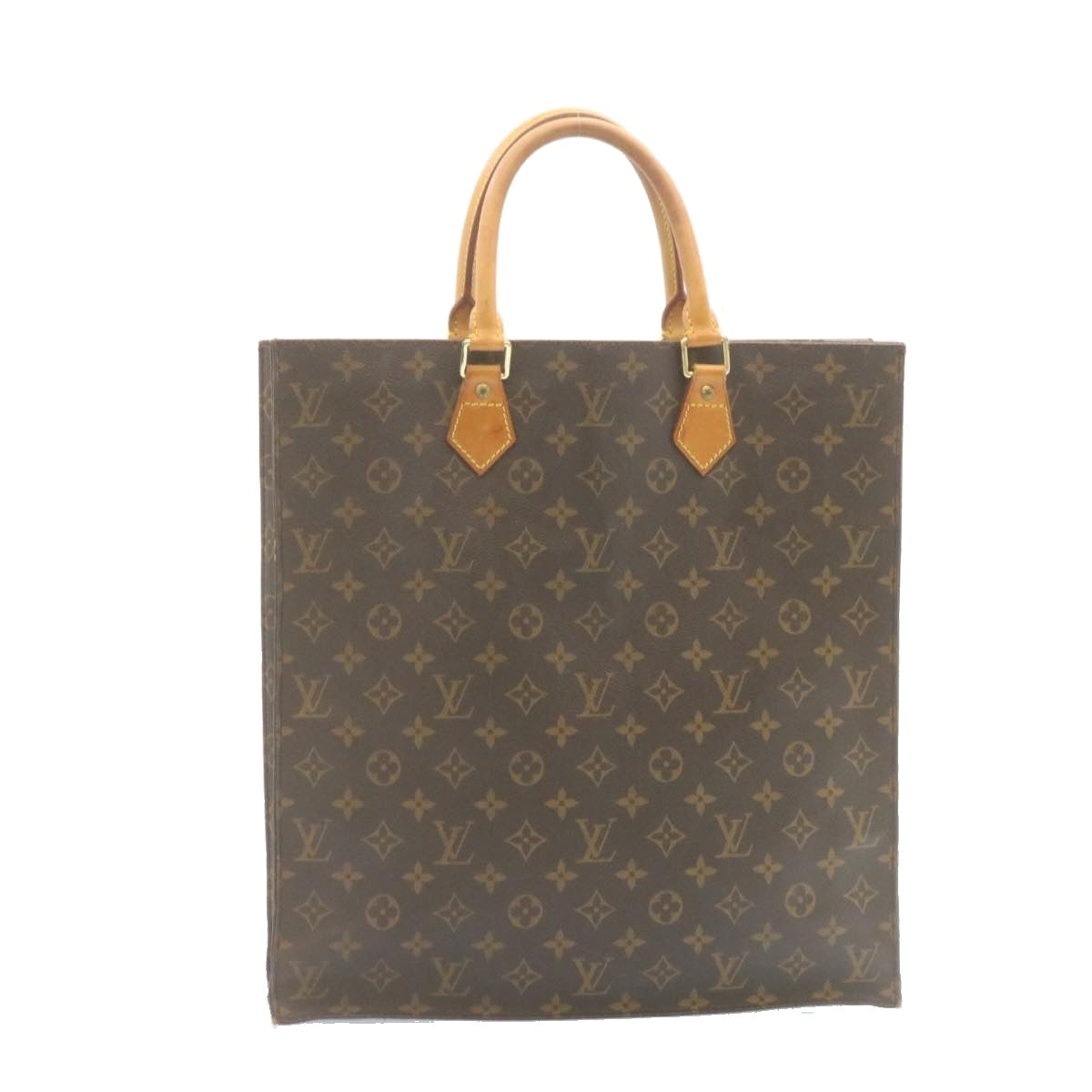 LOUIS VUITTON Monogram Sac Plat Hand Bag M51140 LV Auth lt256