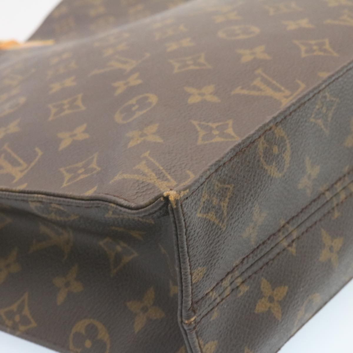 LOUIS VUITTON Monogram Sac Plat Hand Bag M51140 LV Auth lt256