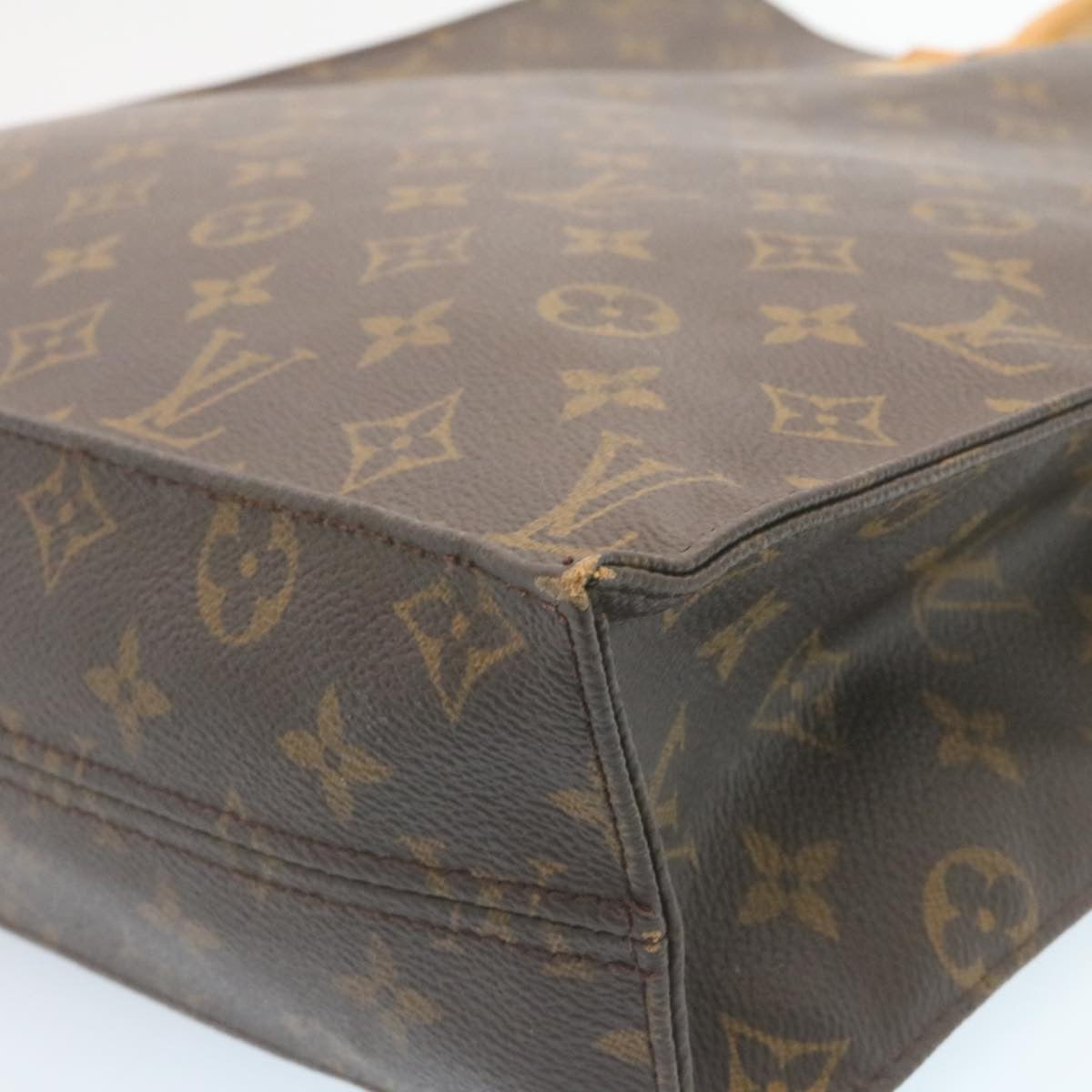 LOUIS VUITTON Monogram Sac Plat Hand Bag M51140 LV Auth lt256