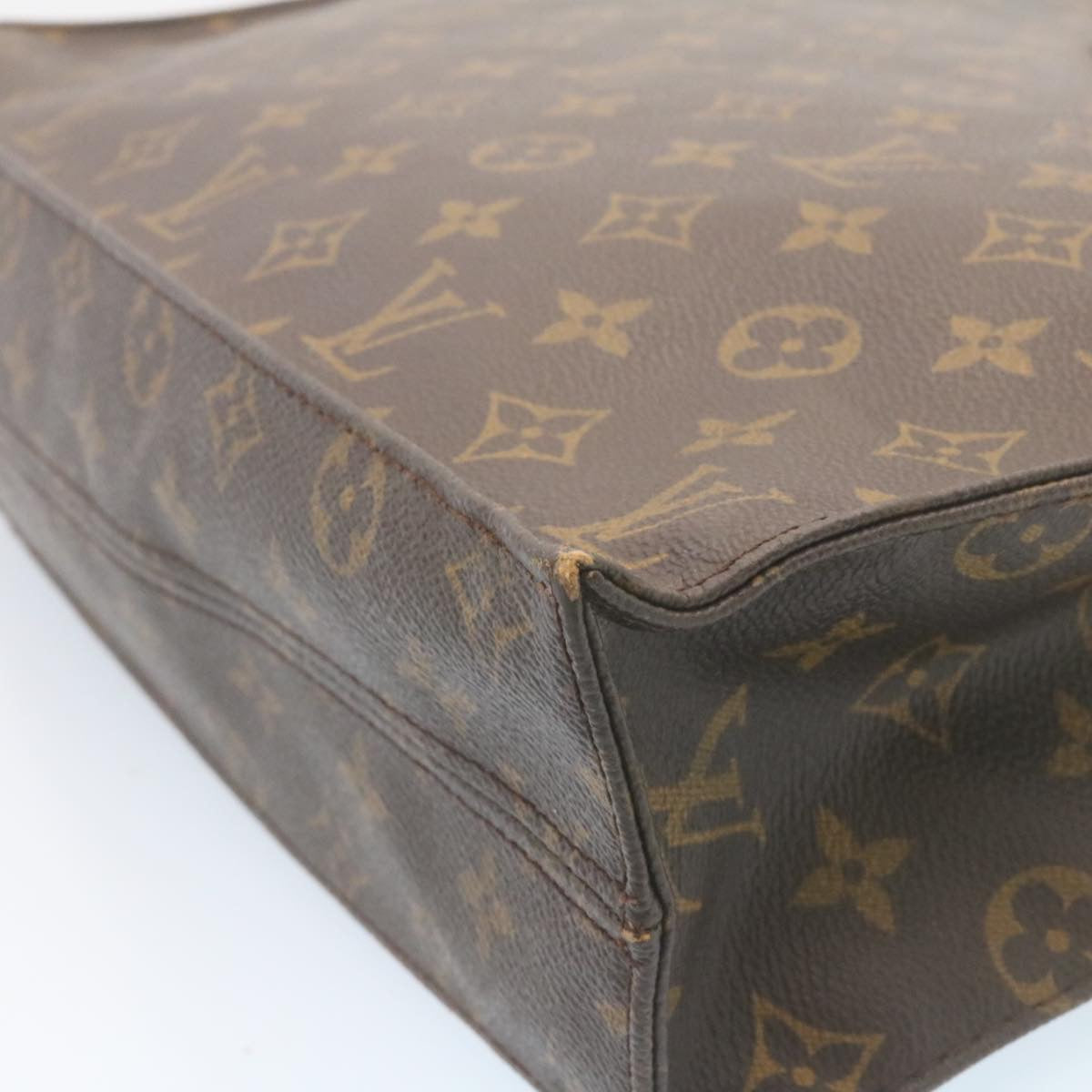 LOUIS VUITTON Monogram Sac Plat Hand Bag M51140 LV Auth lt256