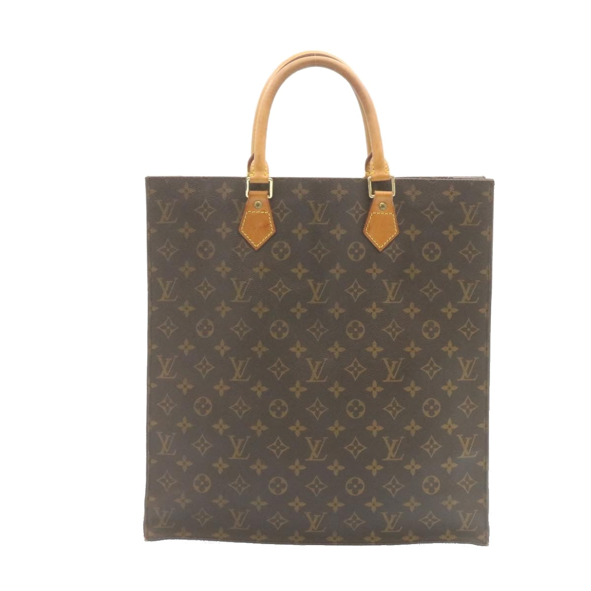 LOUIS VUITTON Monogram Sac Plat Hand Bag M51140 LV Auth lt256