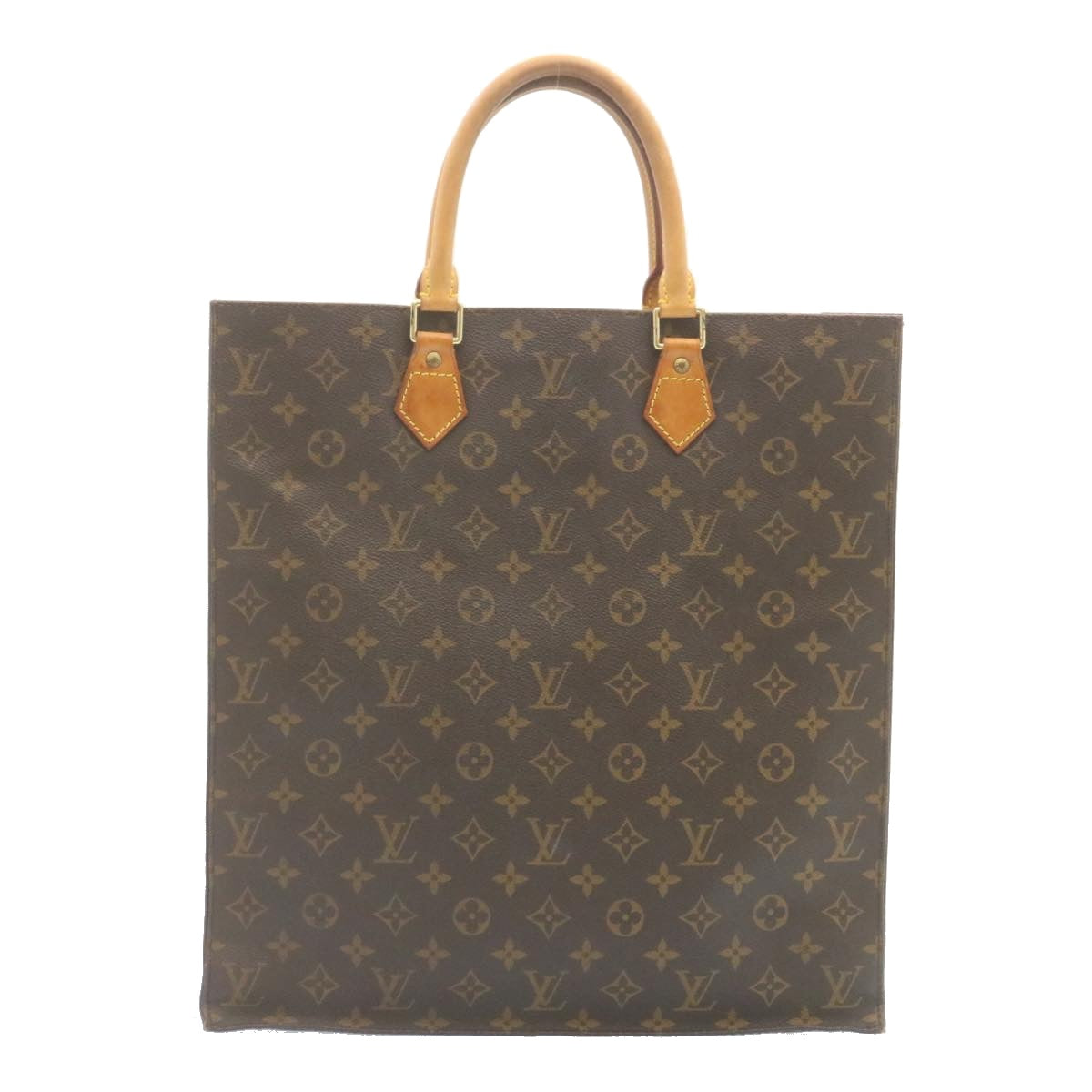 LOUIS VUITTON Monogram Sac Plat Hand Bag M51140 LV Auth lt256