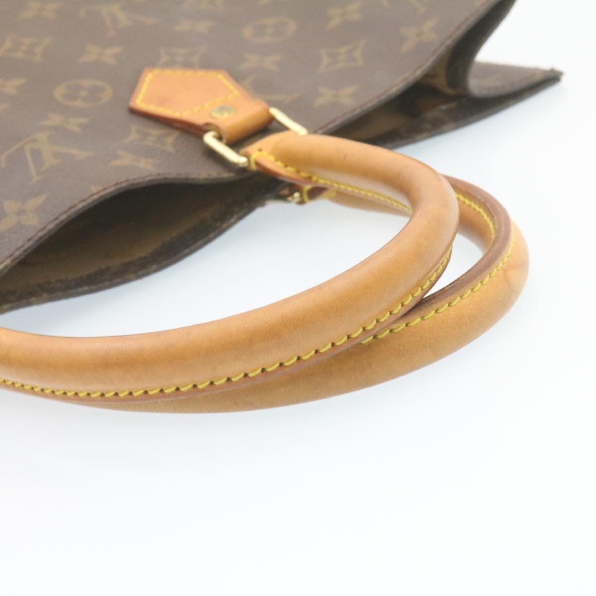 LOUIS VUITTON Monogram Sac Plat Hand Bag M51140 LV Auth lt256