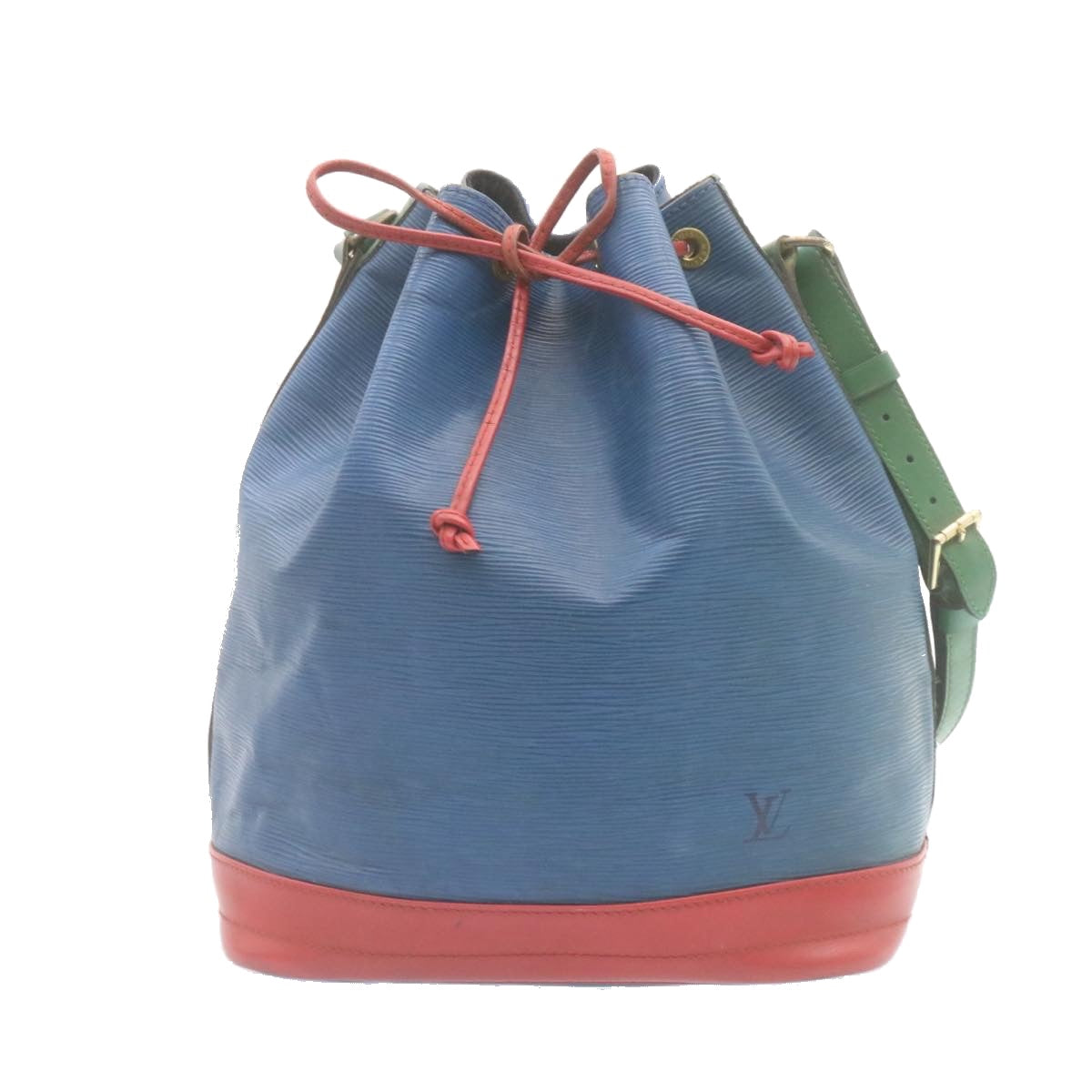 LOUIS VUITTON Epi Tricolor Noe Shoulder Bag Blue Red Green M44082 LV Auth lt292