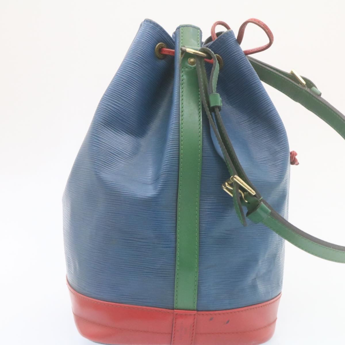 LOUIS VUITTON Epi Tricolor Noe Shoulder Bag Blue Red Green M44082 LV Auth lt292