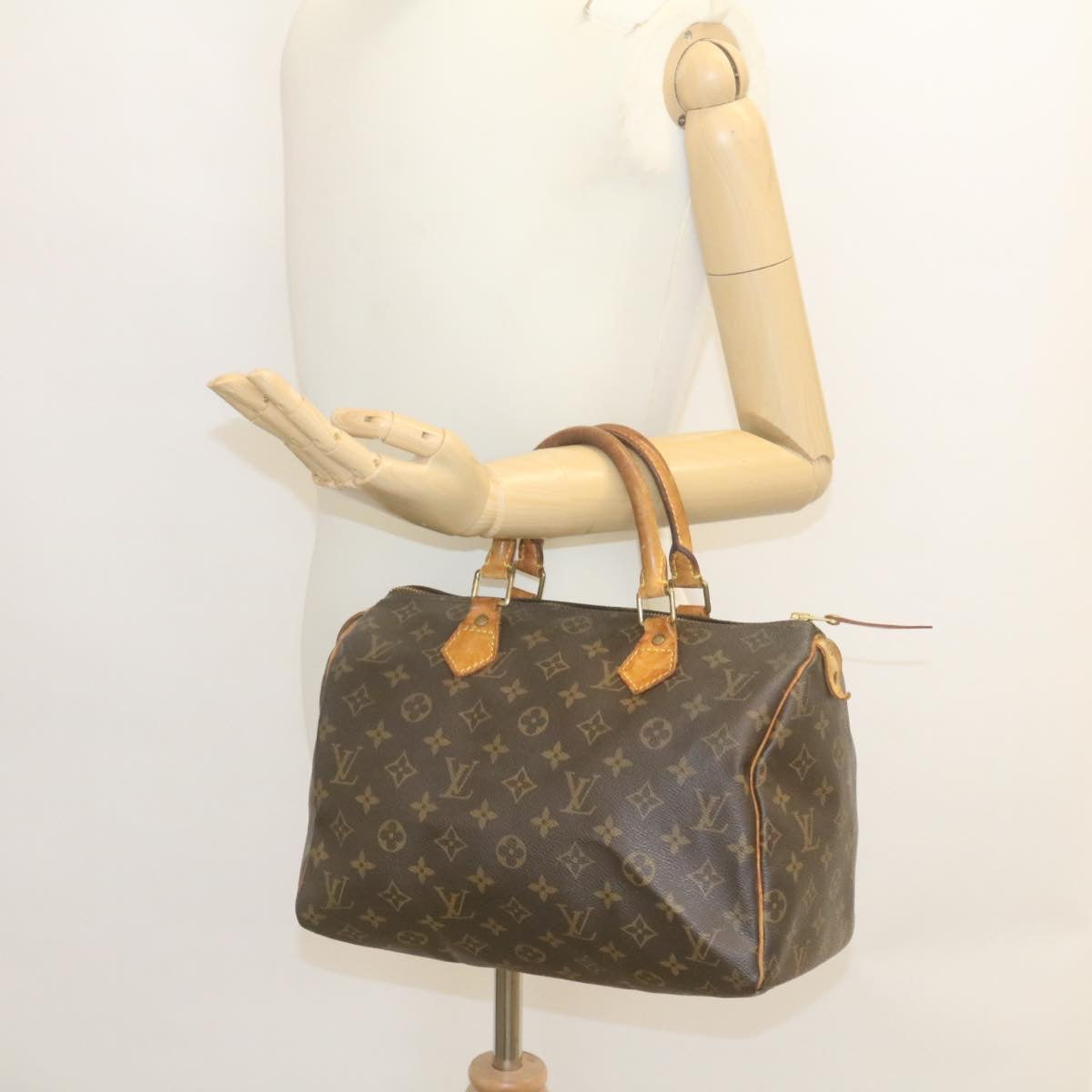 LOUIS VUITTON Monogram Speedy 30 Hand Bag M41526 LV Auth lt305